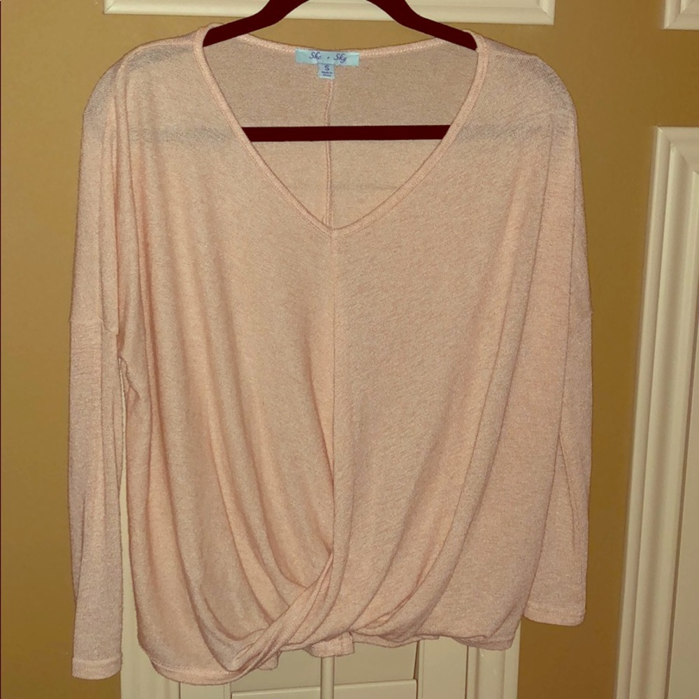 Pink long sleeve top